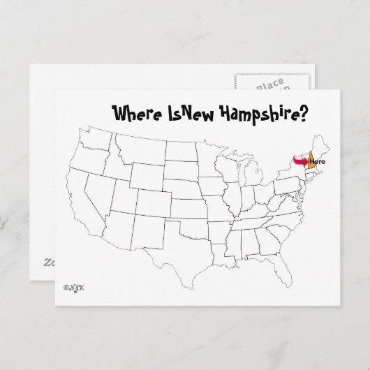 Wo ist New Hampshire? Postkarte (Vorne/Hinten)