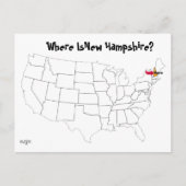 Wo ist New Hampshire? Postkarte (Vorderseite)