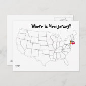 Wo ist New Jersey? Postkarte (Vorne/Hinten)