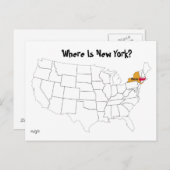 Wo ist New York? Postkarte (Vorne/Hinten)
