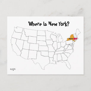 Wo ist New York? Postkarte