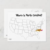 Wo ist North Carolina? Postkarte (Vorne/Hinten)