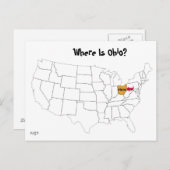 Wo ist Ohio? Postkarte (Vorne/Hinten)