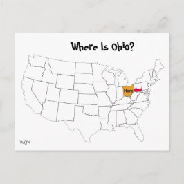 Wo ist Ohio? Postkarte