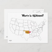 Wo ist Oklahoma? Postkarte (Vorne/Hinten)