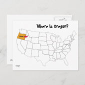 Wo ist Oregon? Postkarte (Vorne/Hinten)