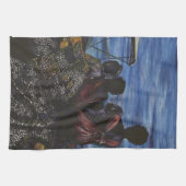 Wo ist Papa?Bahamas Geschirrtuch (Horizontal)