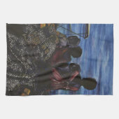 Wo ist Papa? Hafen Geschirrtuch (Horizontal)