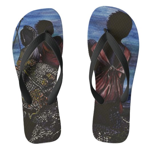 Wo ist Papa? Hafen Insel Badesandalen (Fußbett)