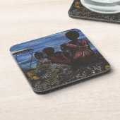 Wo ist Papa? Hafen Insel, Bahamas Untersetzer (Linke Seite)