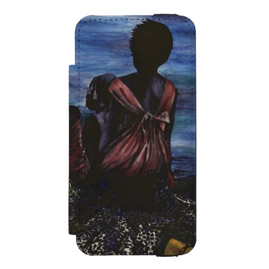 Wo ist Papa? Hafen Insel Incipio iPhone Geldbeutel-Hülle (Folio Vorderseite)