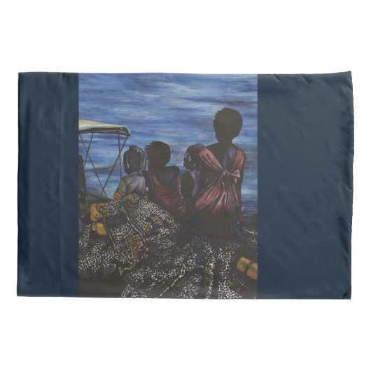 Wo ist Papa? Hafen Kissenbezug (Rückseite)