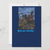 Wo ist Papa? Hafen Magneteinladung (Vorderseite)