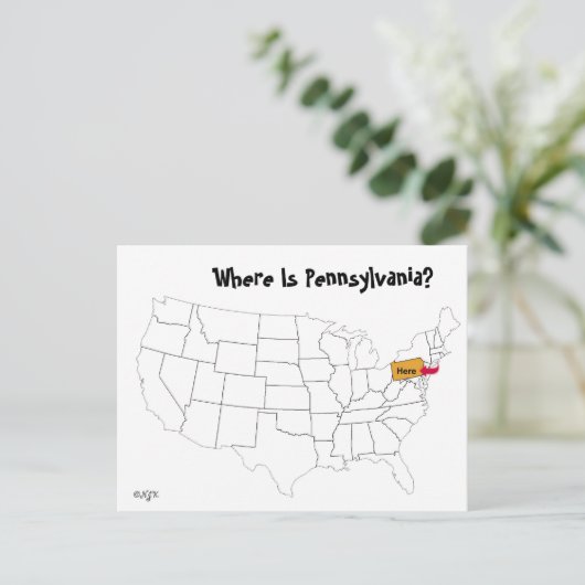 Wo ist Pennsylvania? Postkarte (Stehend Vorderseite)