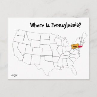 Wo ist Pennsylvania? Postkarte