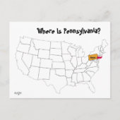 Wo ist Pennsylvania? Postkarte (Vorderseite)