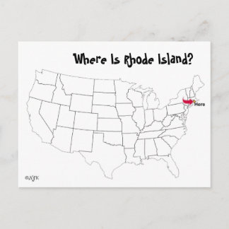 Wo ist Rhode Island? Postkarte