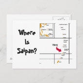 Wo ist Saipan? Postkarte (Vorne/Hinten)