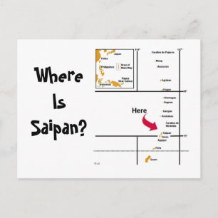 Wo ist Saipan? Postkarte