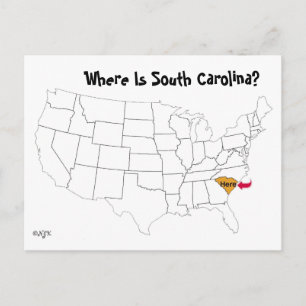 Wo ist South Carolina? Postkarte