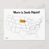 Wo ist Süddakota? Postkarte (Vorderseite)