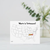 Wo ist Tennessee? Postkarte (Stehend Vorderseite)