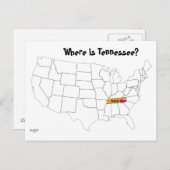 Wo ist Tennessee? Postkarte (Vorne/Hinten)