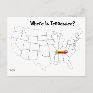 Wo ist Tennessee? Postkarte
