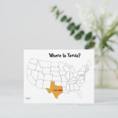 Wo ist Texas? Postkarte (Stehend Vorderseite)