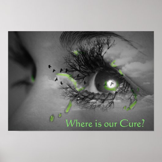Wo ist unsere Heilung? Lyme Disease Awareness Post Poster (Vorne)