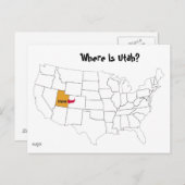 Wo ist Utah? Postkarte (Vorne/Hinten)