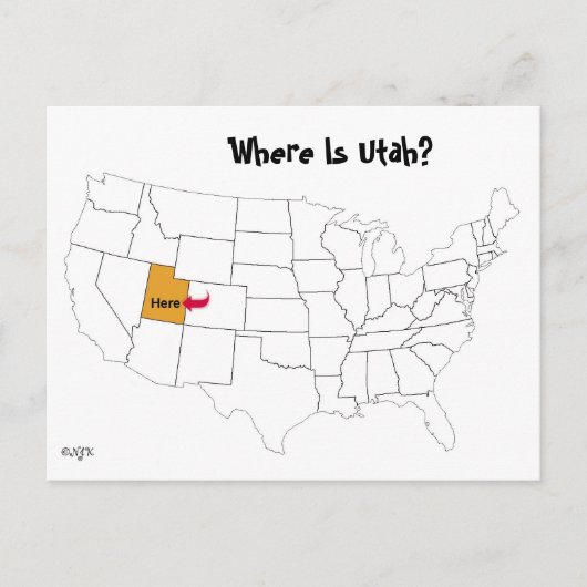Wo ist Utah? Postkarte (Vorderseite)