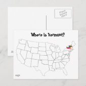 Wo ist Vermont? Postkarte (Vorne/Hinten)