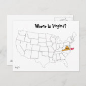 Wo ist Virgina? Postkarte (Vorne/Hinten)