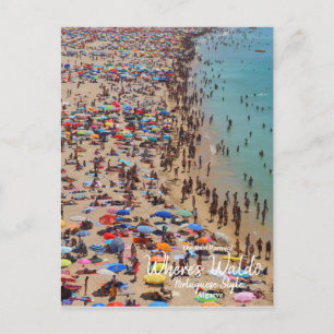 Wo ist Waldo-Portugiesischer Stil-Algarve Postkarte