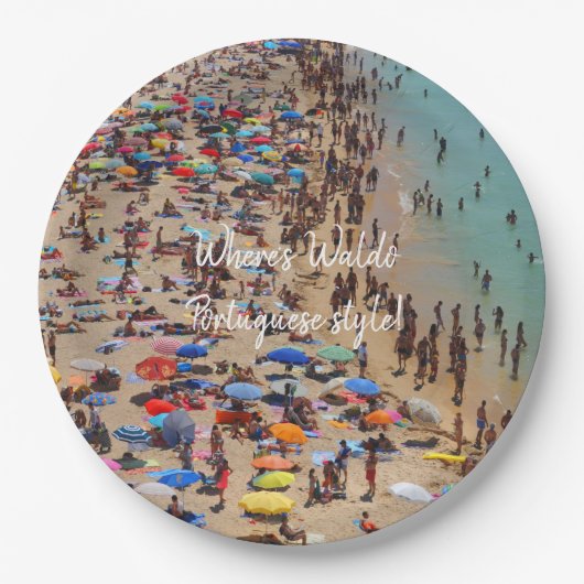 Wo ist Waldo Portugiesischer Stil! Pappteller (Vorderseite)