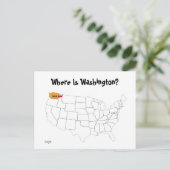 Wo ist Washington? Postkarte (Stehend Vorderseite)
