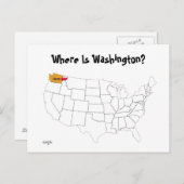 Wo ist Washington? Postkarte (Vorne/Hinten)