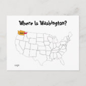 Wo ist Washington? Postkarte (Vorderseite)