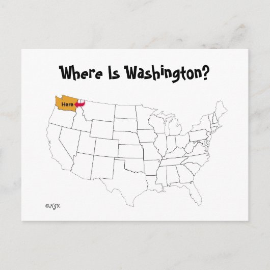Wo ist Washington? Postkarte (Vorderseite)