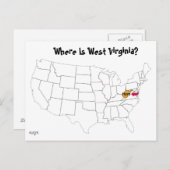 Wo ist West Virginia? Postkarte (Vorne/Hinten)