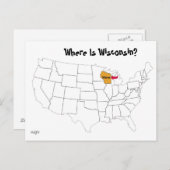 Wo ist Wisconsin? Postkarte (Vorne/Hinten)