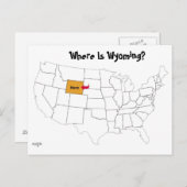 Wo ist Wyoming? Postkarte (Vorne/Hinten)