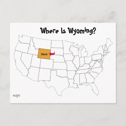 Wo ist Wyoming? Postkarte (Vorderseite)