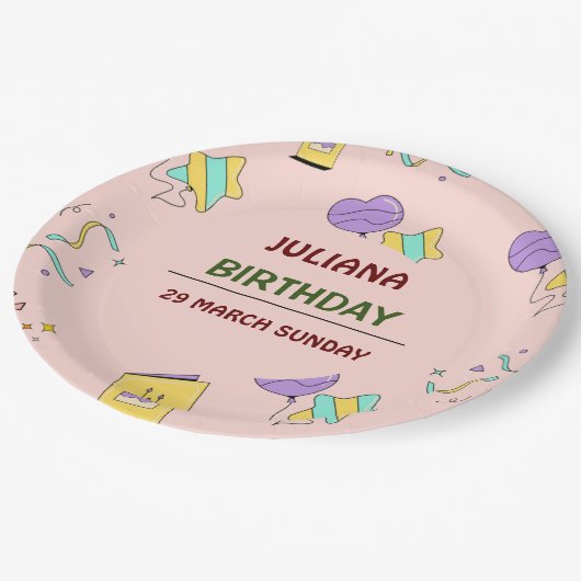 Wo jeder Biss eine Feier ist. Papierteller! Pappteller (Schrägansicht)