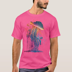 Wo Jellyfish Ocean Animal Scuba Diving Gelely Fish T-Shirt