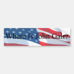 WO JOHN GALT-FLAG IST AUTOAUFKLEBER