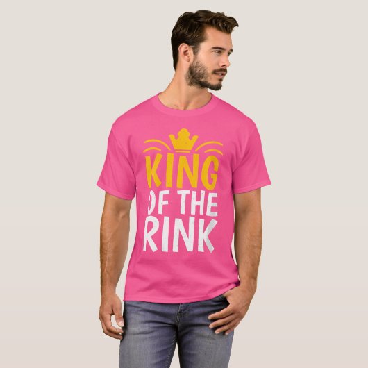 Wo King Of The Rink Roller Skating T-Shirt (Vorne ganz)