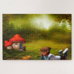 Wo Leprechauns oder wo die kleinen Leute leben. Puzzle
