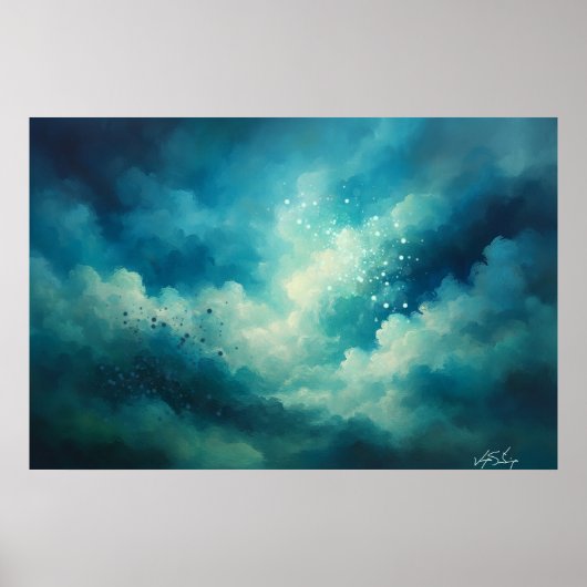 Wo Licht atmet Abstraktes Poster (Vorne)